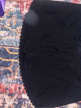 Zelos Black Scallop Edge Swim Skirt